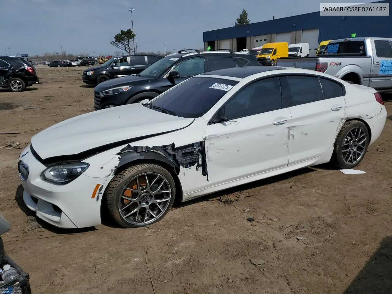 2015 BMW 650 Xi Gran Coupe VIN: WBA6B4C58FD761487 Lot: 51617725