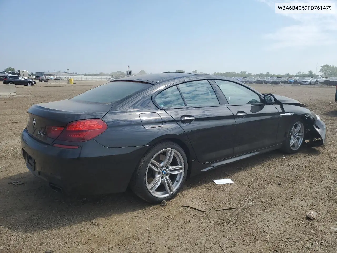 2015 BMW 650 Xi Gran Coupe VIN: WBA6B4C59FD761479 Lot: 59558555