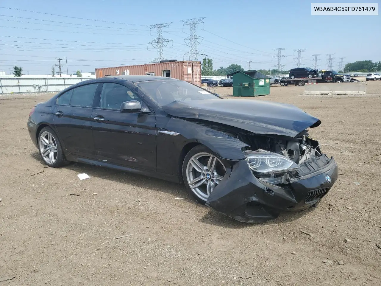 2015 BMW 650 Xi Gran Coupe VIN: WBA6B4C59FD761479 Lot: 59558555