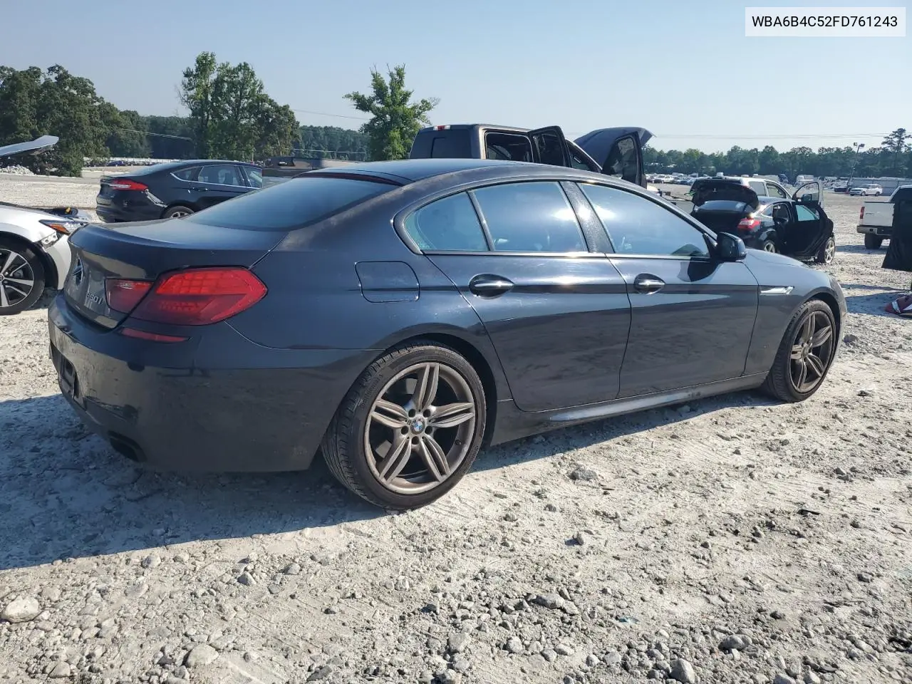 2015 BMW 650 Xi Gran Coupe VIN: WBA6B4C52FD761243 Lot: 61915285