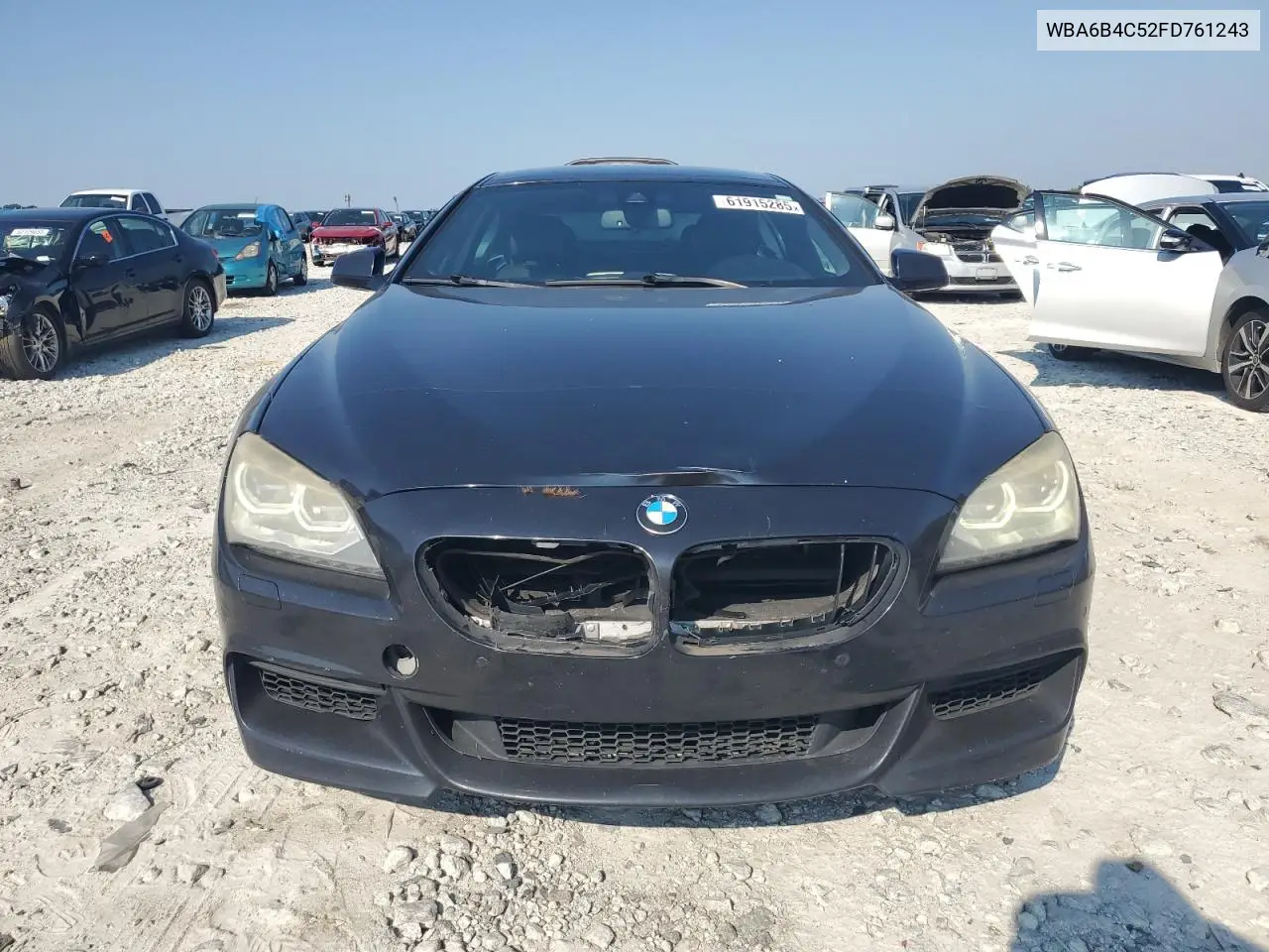 2015 BMW 650 Xi Gran Coupe VIN: WBA6B4C52FD761243 Lot: 61915285