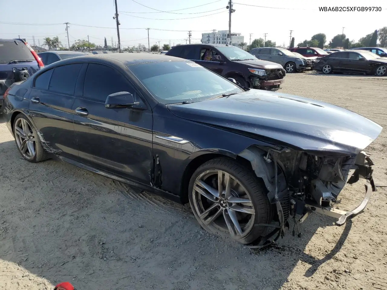2015 BMW 650 I Gran Coupe VIN: WBA6B2C5XFGB99730 Lot: 62563075
