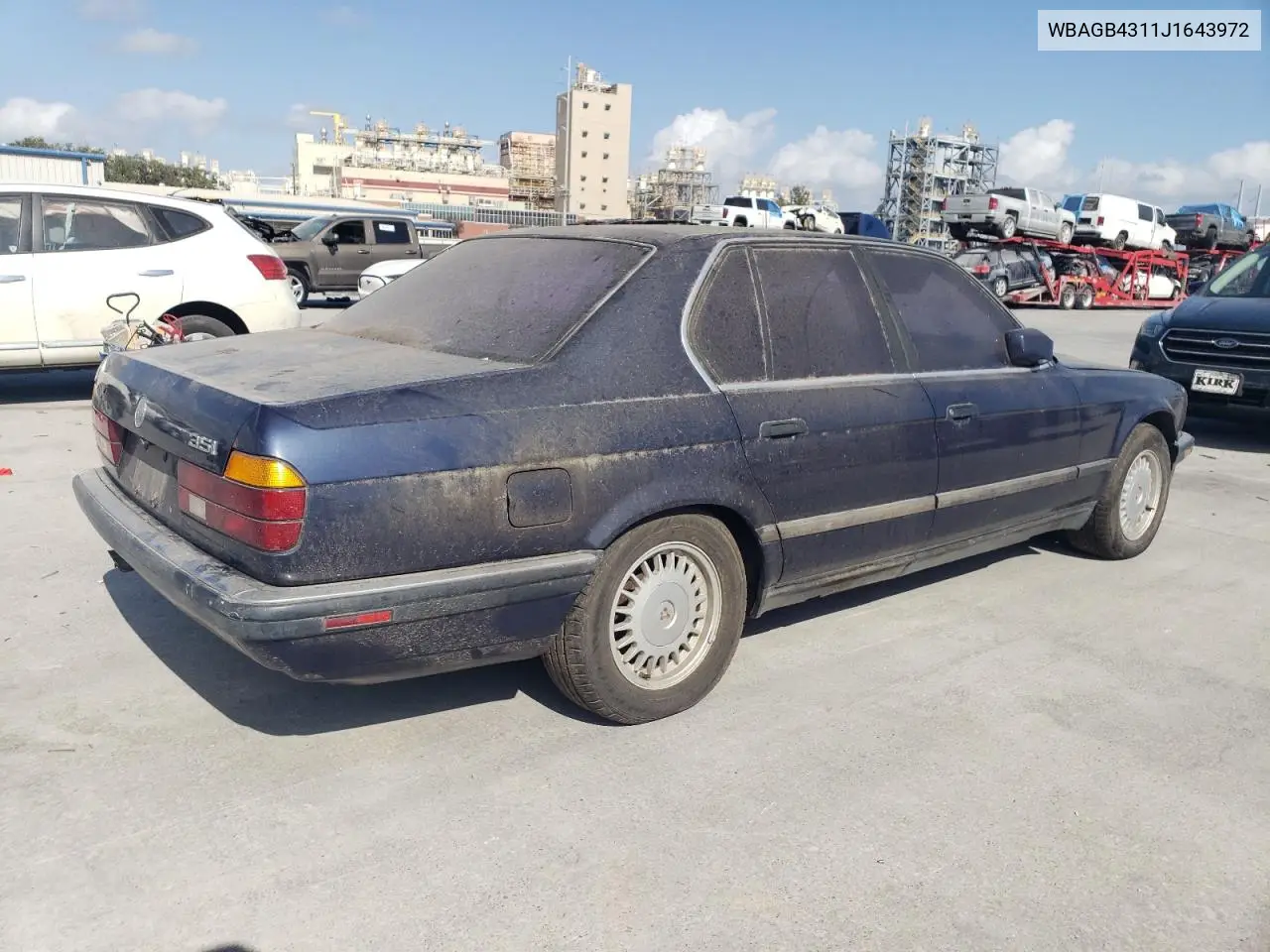 1988 BMW 735 I Automatic VIN: WBAGB4311J1643972 Lot: 50415105