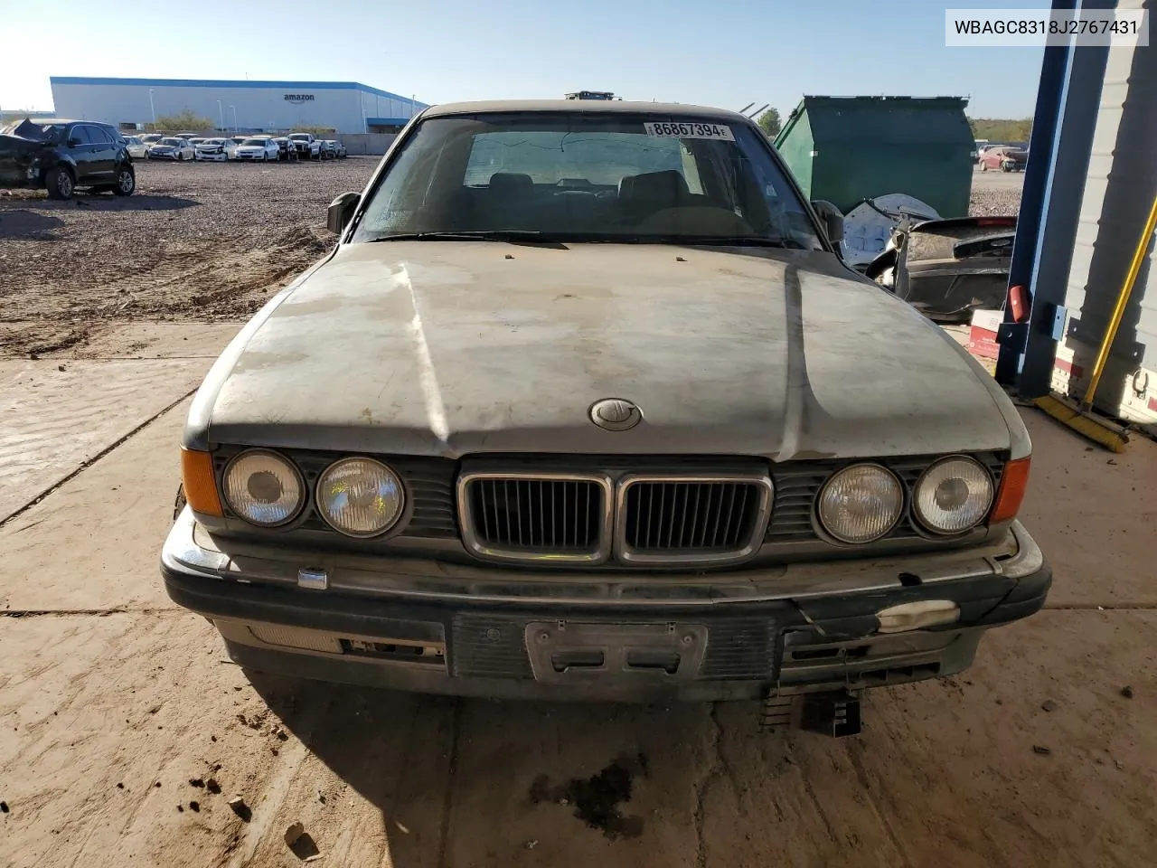 1988 BMW 750 Il VIN: WBAGC8318J2767431 Lot: 88413635