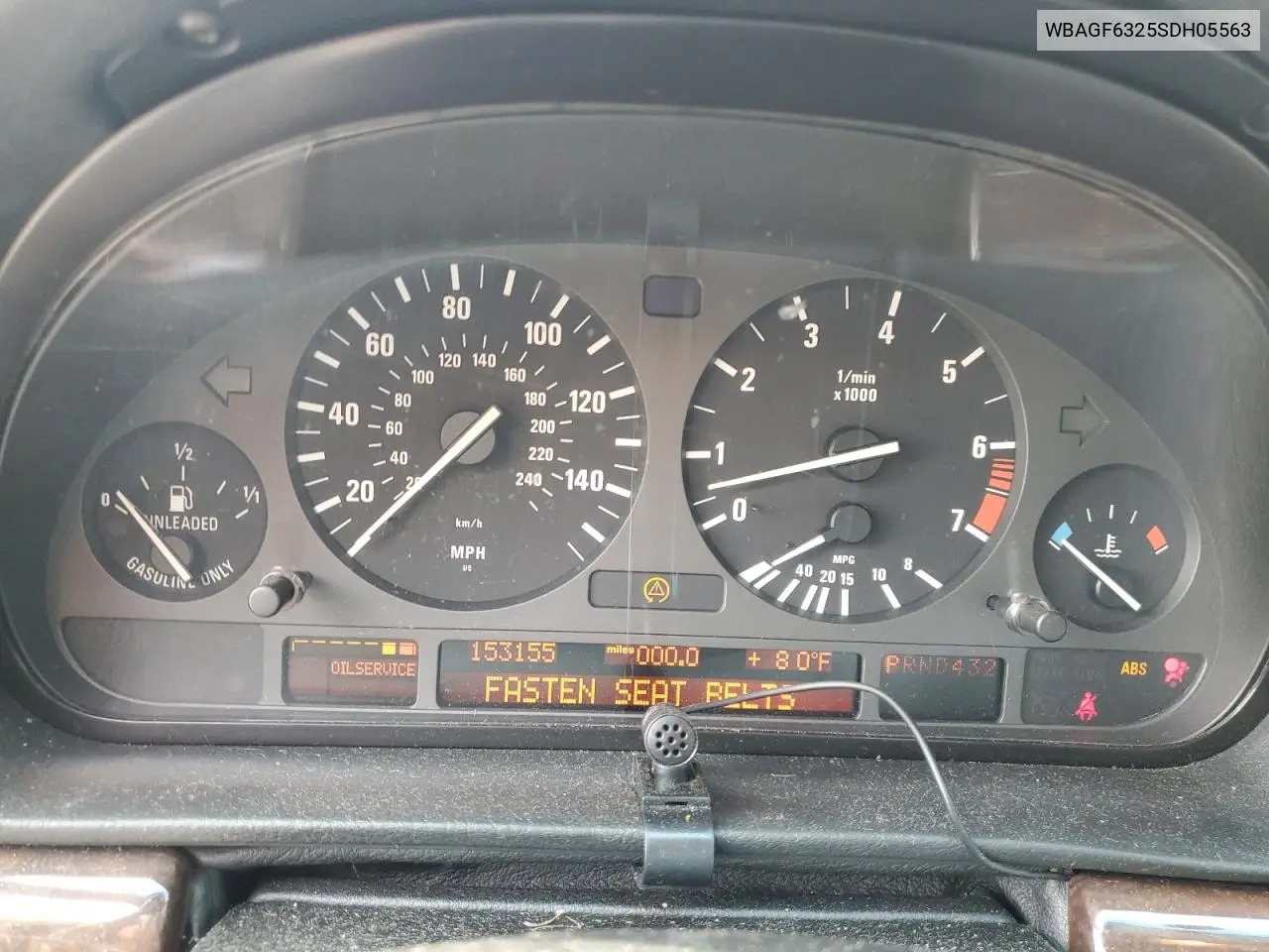 1995 BMW 740 I Automatic VIN: WBAGF6325SDH05563 Lot: 60356245