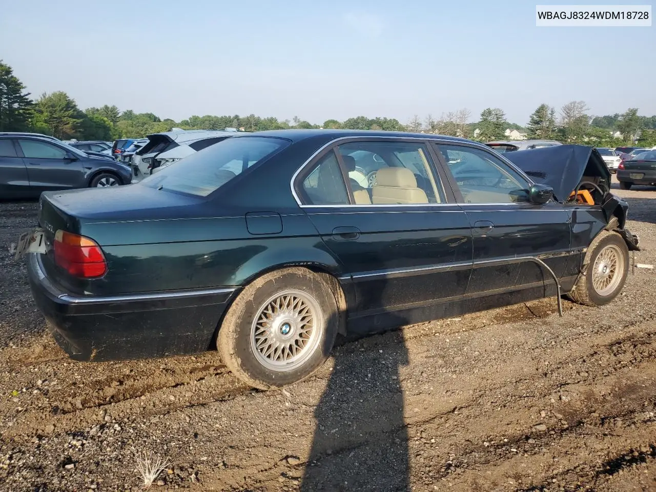 1998 BMW 740 Il VIN: WBAGJ8324WDM18728 Lot: 60032015