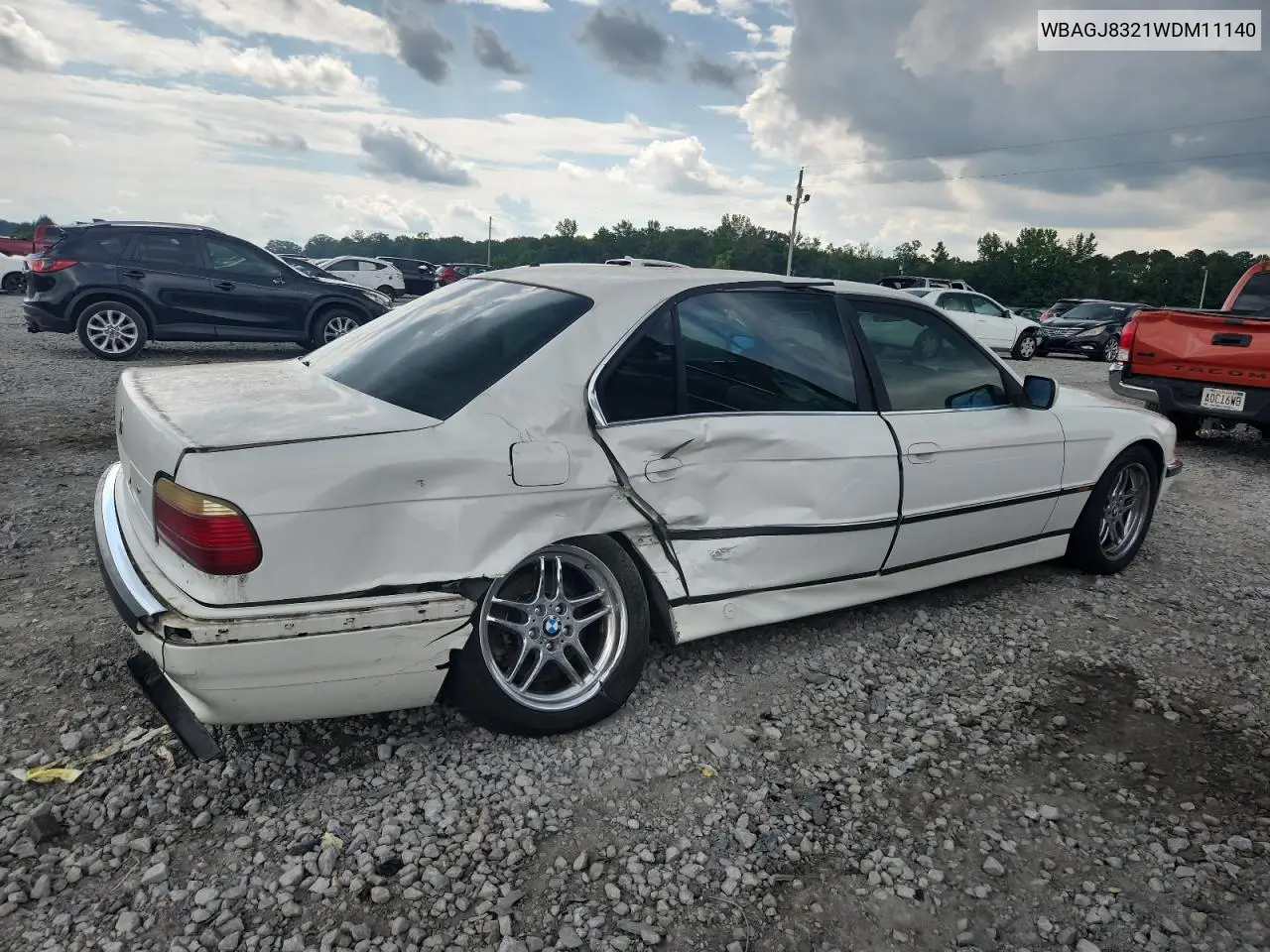 1998 BMW 740 Il VIN: WBAGJ8321WDM11140 Lot: 62577395