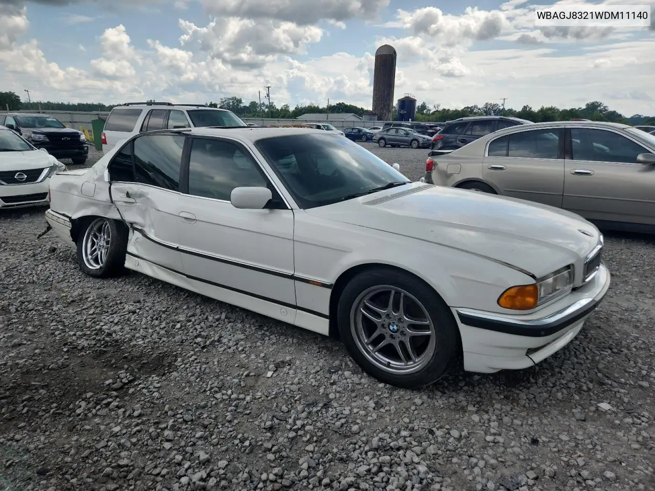 1998 BMW 740 Il VIN: WBAGJ8321WDM11140 Lot: 62577395