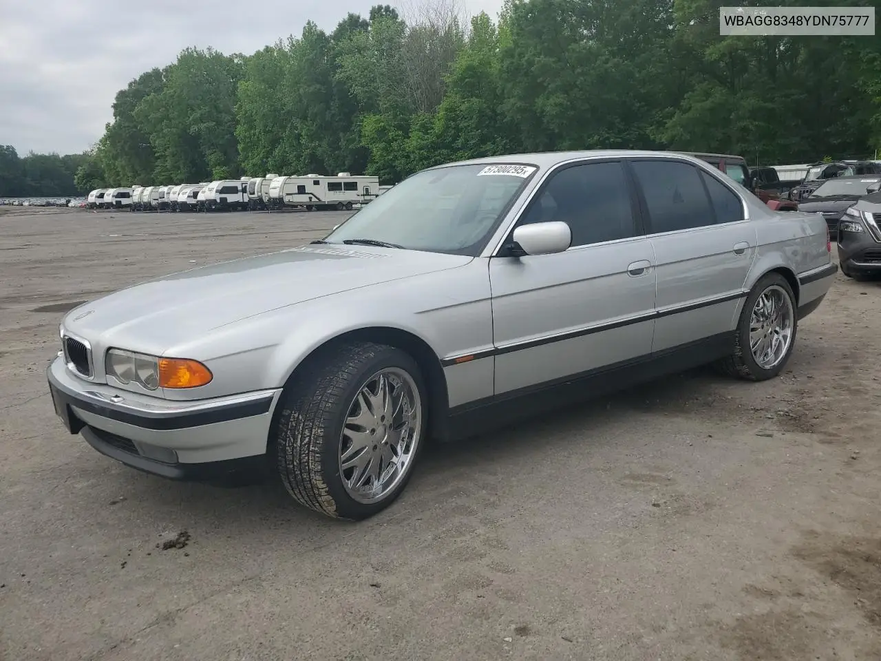2000 BMW 740 I Automatic VIN: WBAGG8348YDN75777 Lot: 57300295