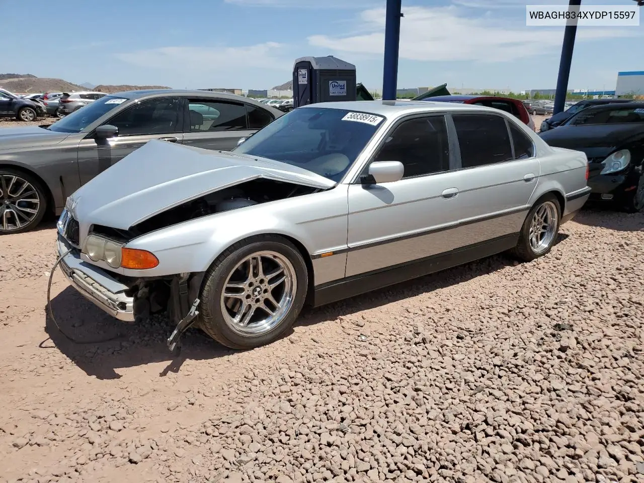 2000 BMW 740 Il VIN: WBAGH834XYDP15597 Lot: 58838915