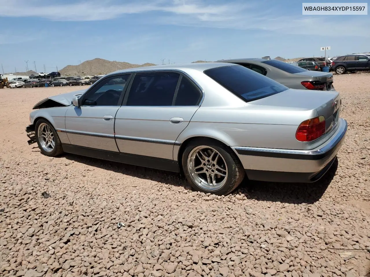 2000 BMW 740 Il VIN: WBAGH834XYDP15597 Lot: 58838915