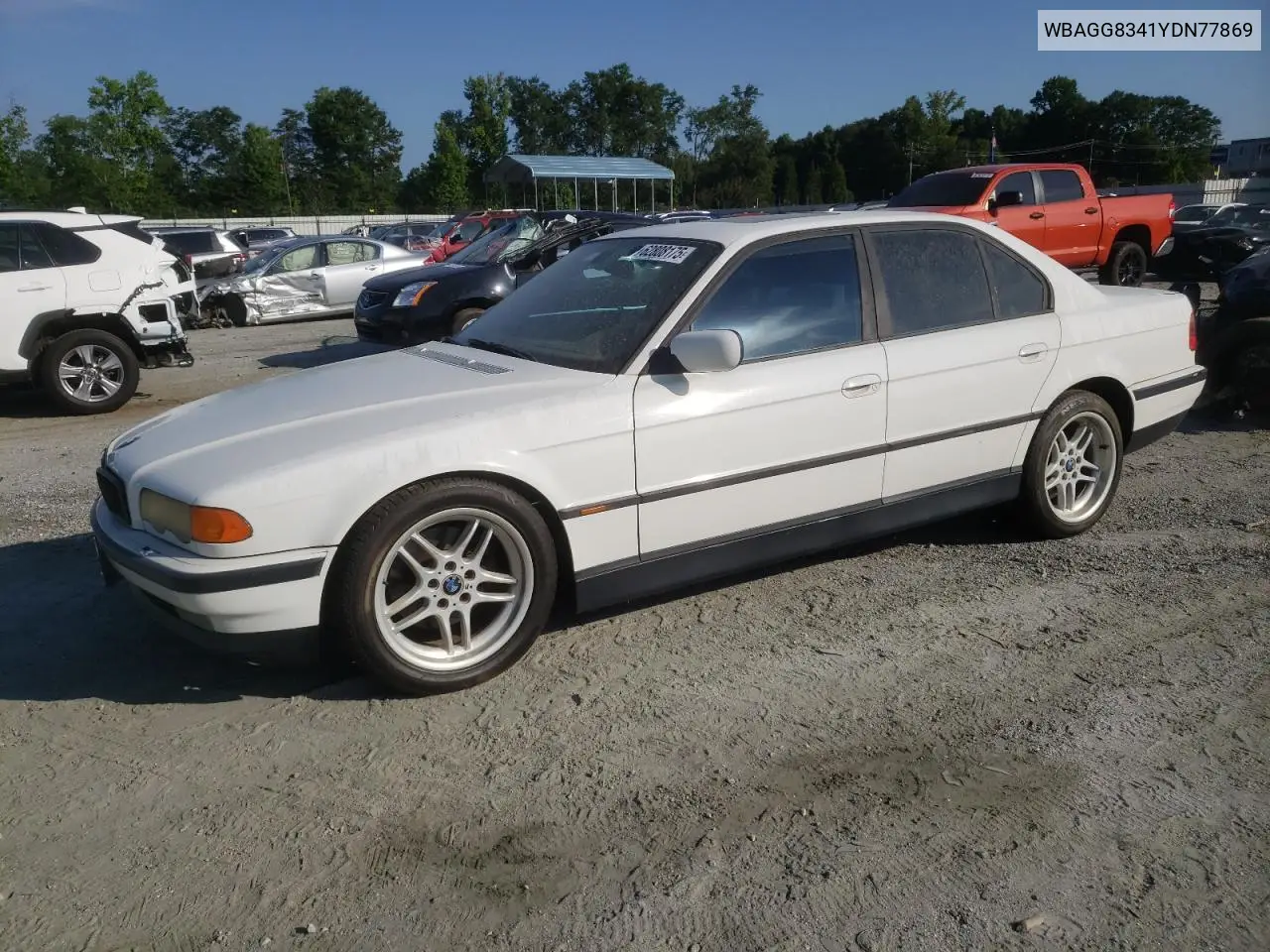 2000 BMW 740 I Automatic VIN: WBAGG8341YDN77869 Lot: 62808175