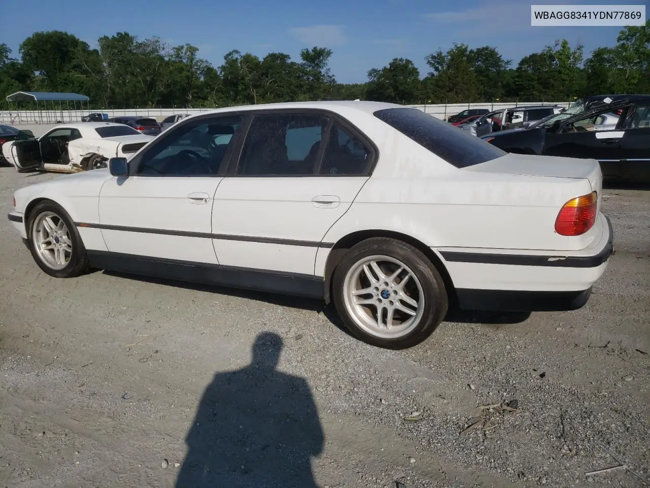 2000 BMW 740 I Automatic VIN: WBAGG8341YDN77869 Lot: 62808175