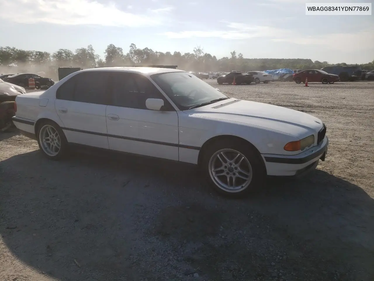 2000 BMW 740 I Automatic VIN: WBAGG8341YDN77869 Lot: 62808175