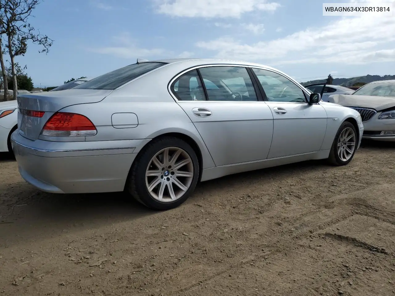 2003 BMW 745 Li VIN: WBAGN634X3DR13814 Lot: 53376495