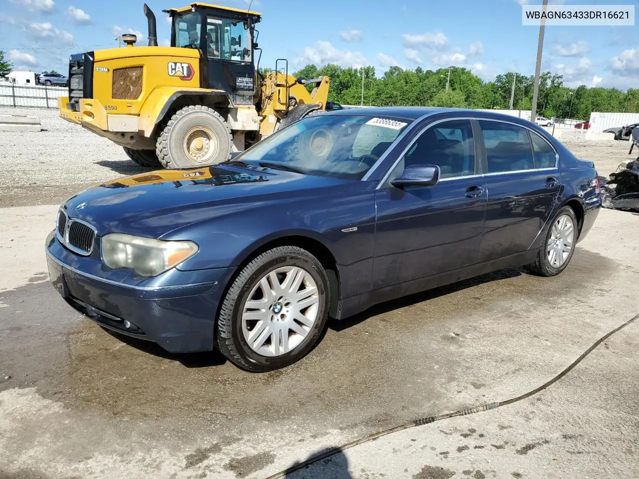 2003 BMW 745 Li VIN: WBAGN63433DR16621 Lot: 53886355