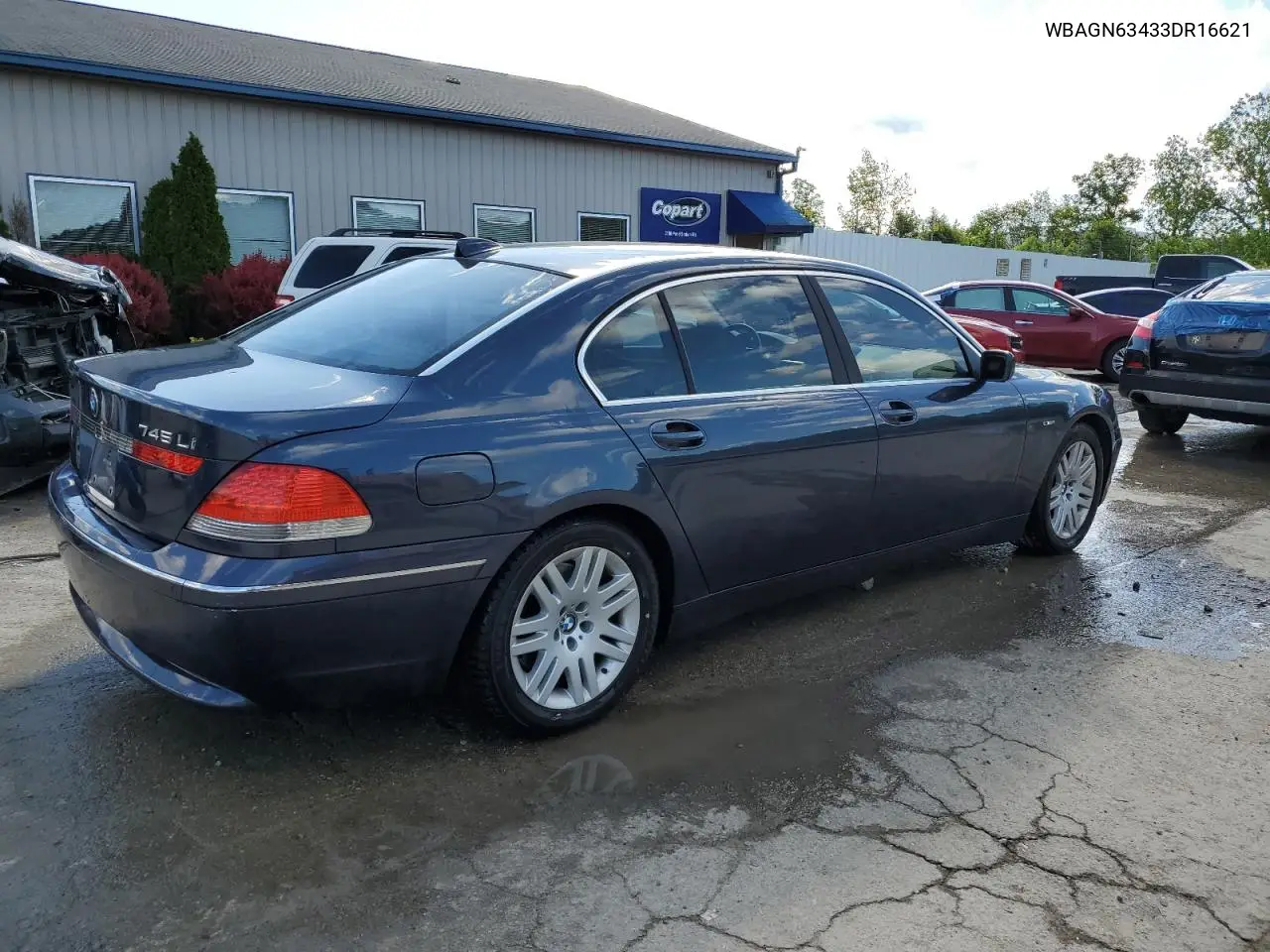 2003 BMW 745 Li VIN: WBAGN63433DR16621 Lot: 53886355