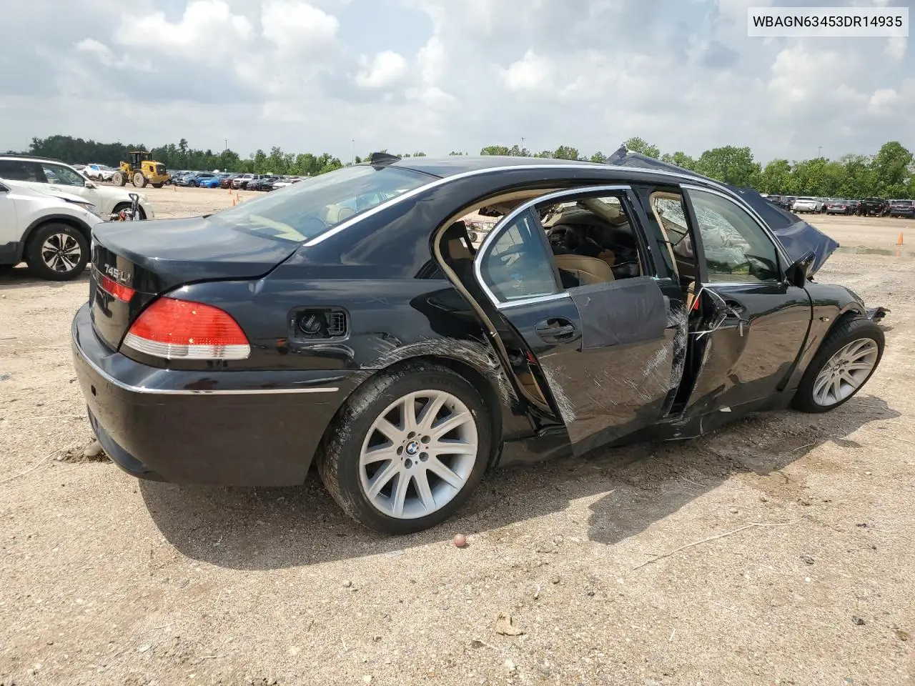 2003 BMW 745 Li VIN: WBAGN63453DR14935 Lot: 53914495