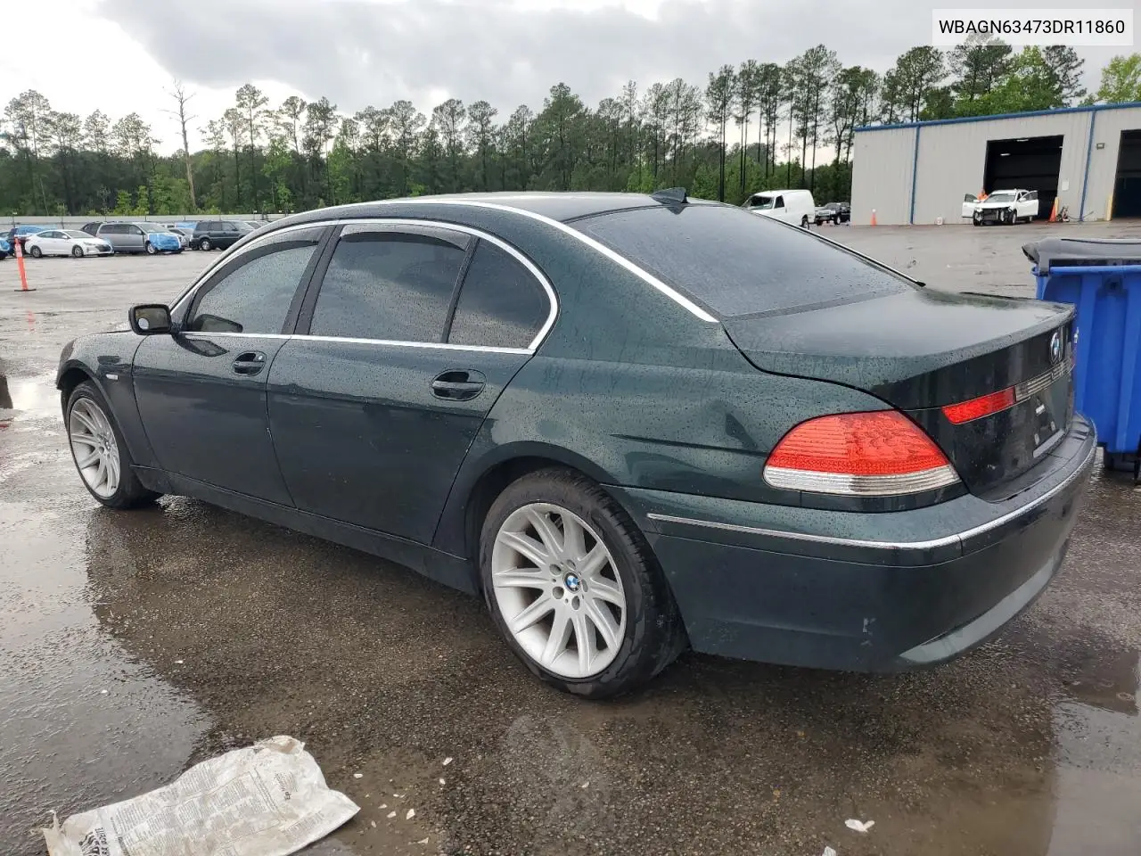 2003 BMW 745 Li VIN: WBAGN63473DR11860 Lot: 54340025