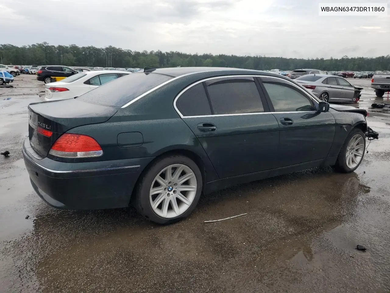 2003 BMW 745 Li VIN: WBAGN63473DR11860 Lot: 54340025