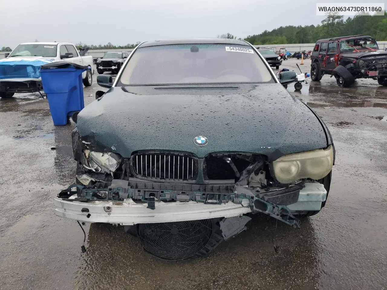 2003 BMW 745 Li VIN: WBAGN63473DR11860 Lot: 54340025