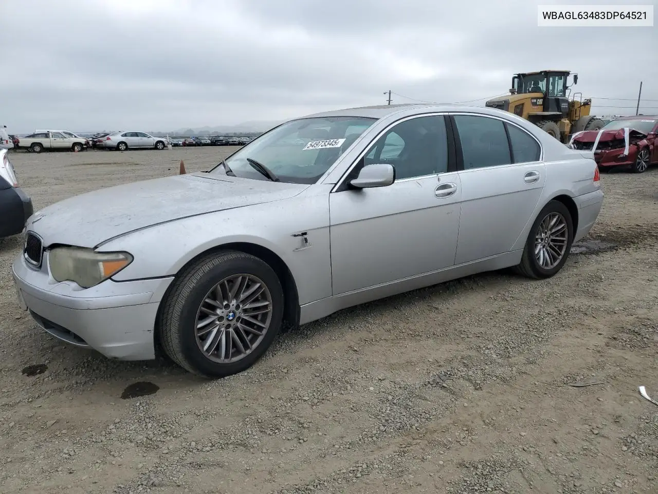 2003 BMW 745 I VIN: WBAGL63483DP64521 Lot: 54973345