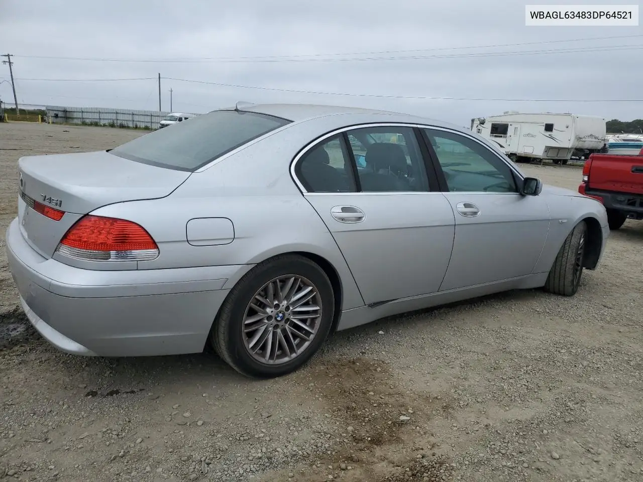 2003 BMW 745 I VIN: WBAGL63483DP64521 Lot: 54973345