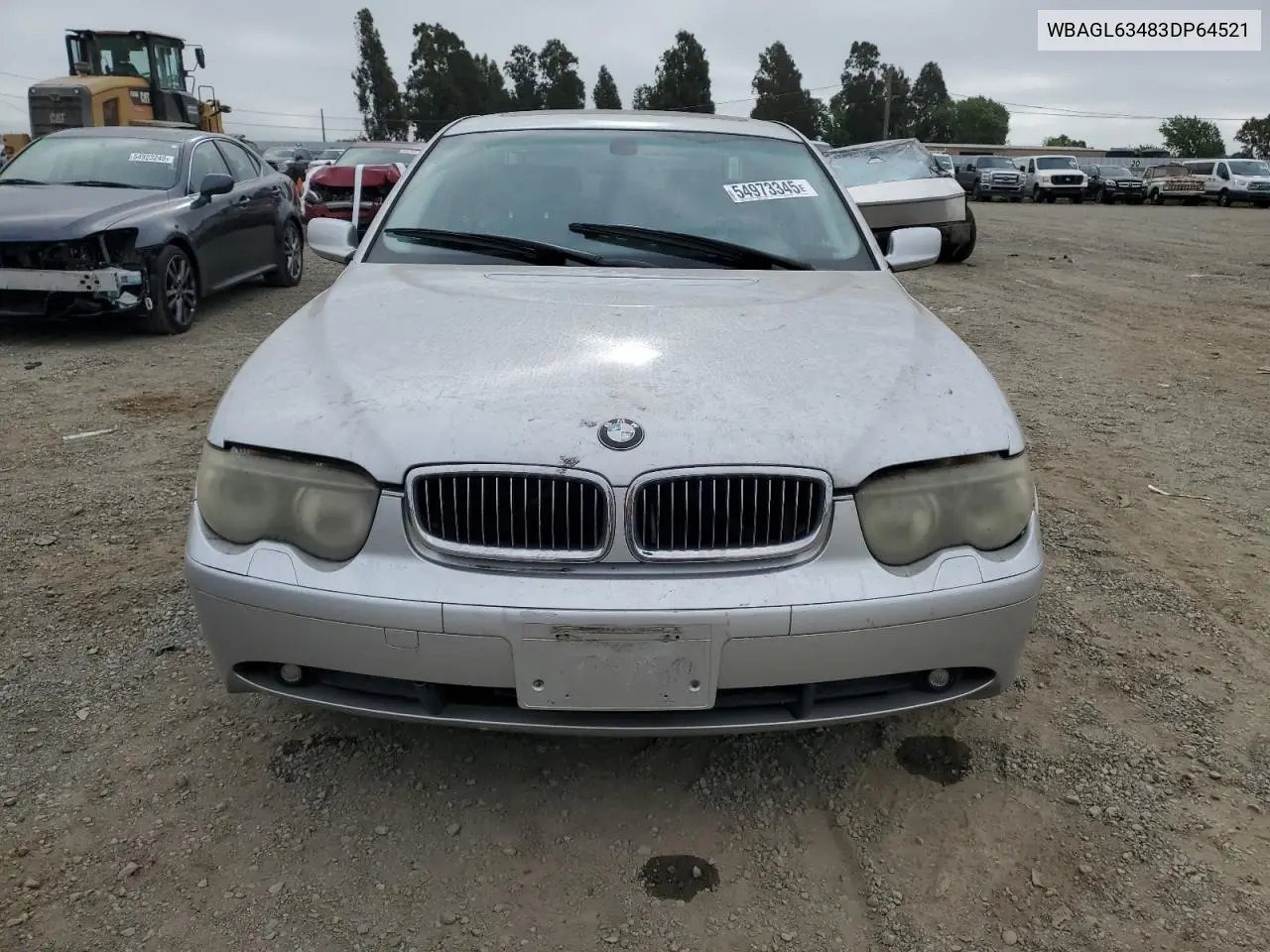 2003 BMW 745 I VIN: WBAGL63483DP64521 Lot: 54973345