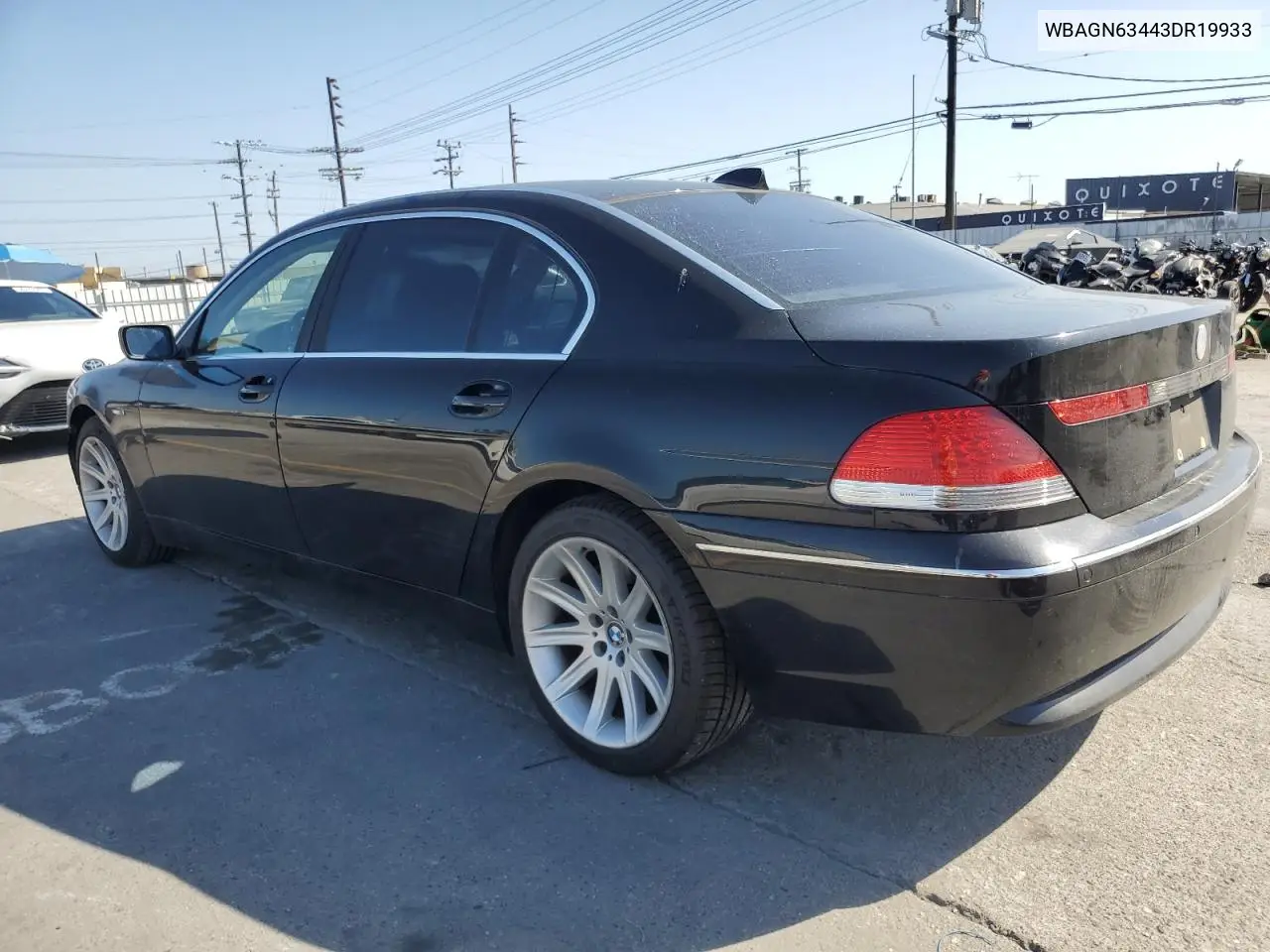 2003 BMW 745 Li VIN: WBAGN63443DR19933 Lot: 56068055