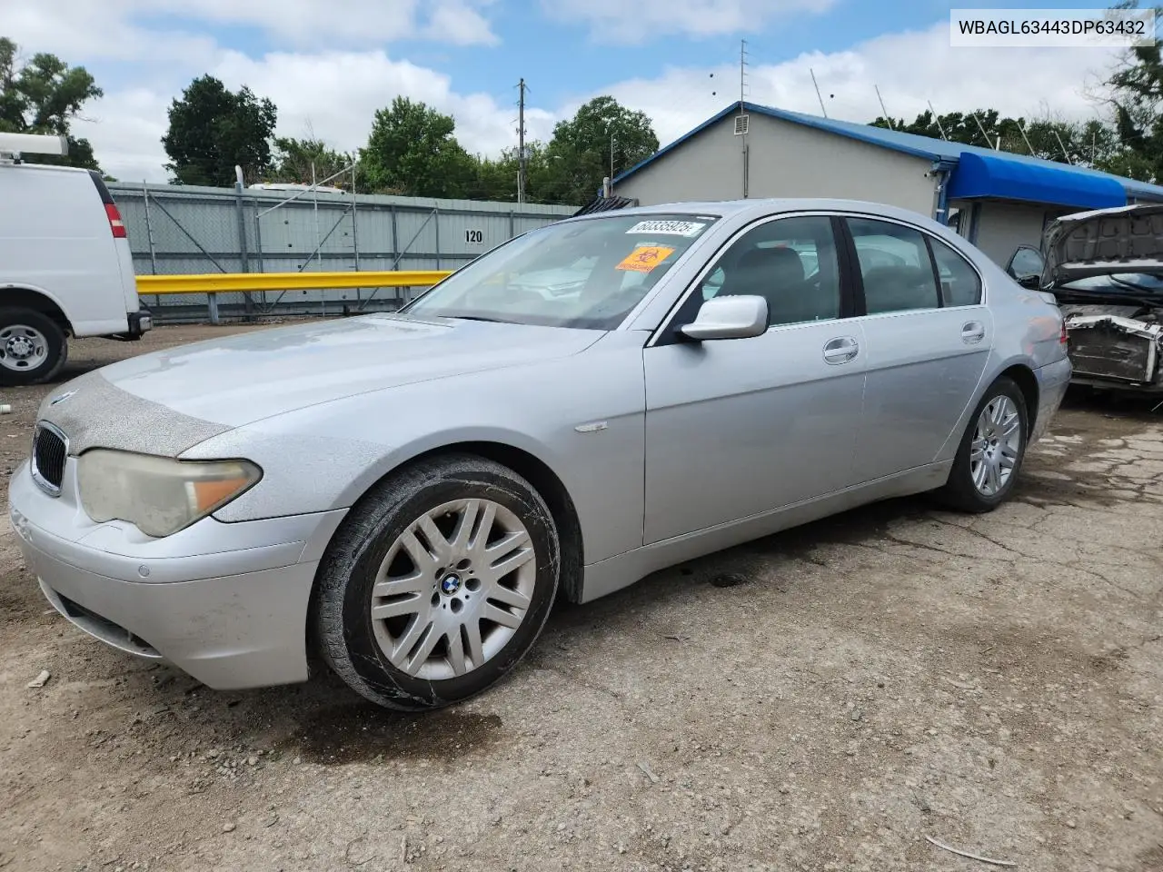 2003 BMW 745 I VIN: WBAGL63443DP63432 Lot: 60335925