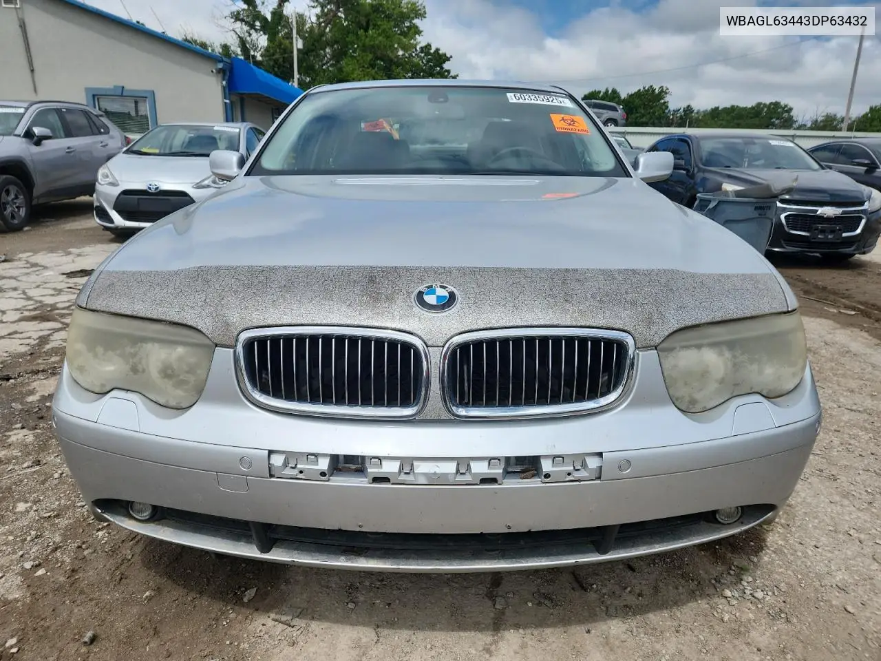 2003 BMW 745 I VIN: WBAGL63443DP63432 Lot: 60335925
