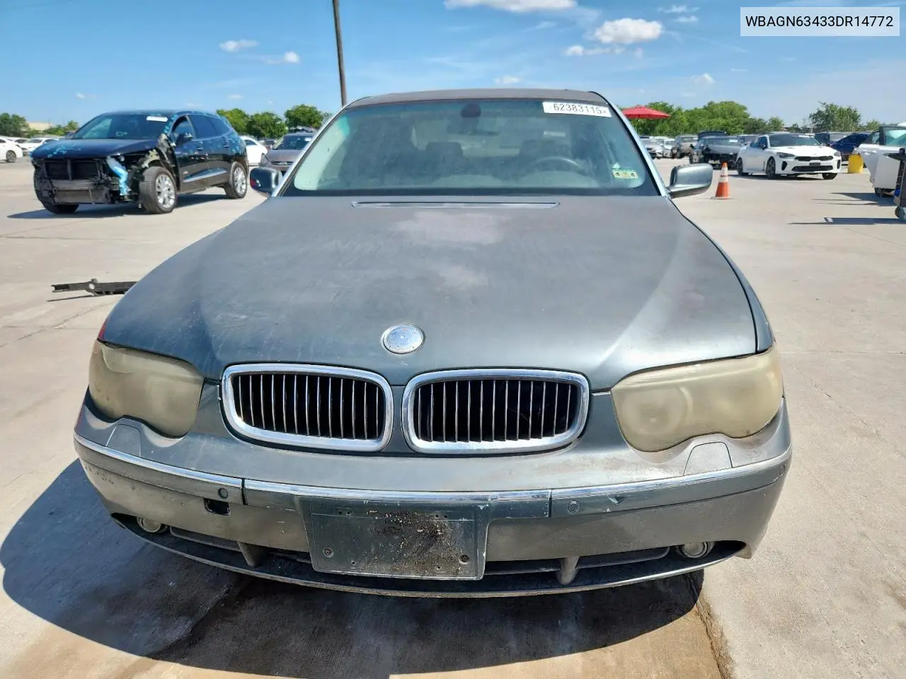 2003 BMW 745 Li VIN: WBAGN63433DR14772 Lot: 62383115