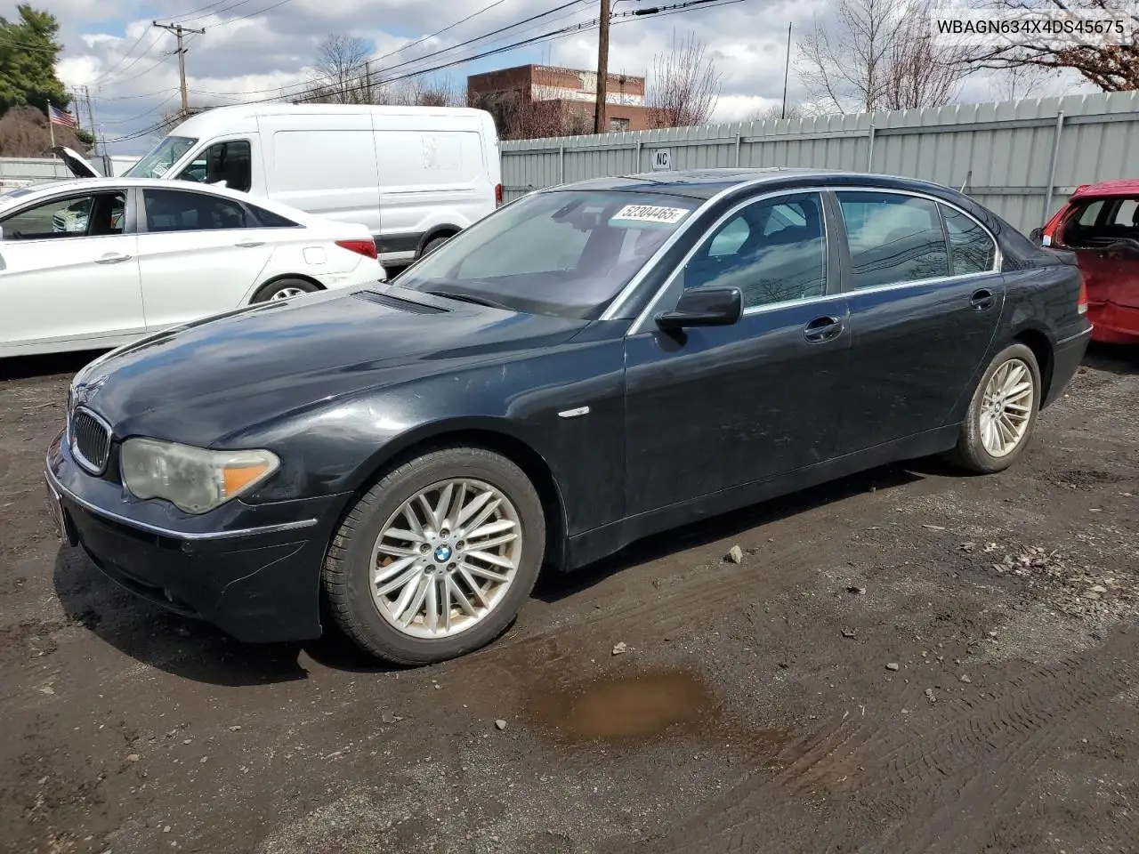 2004 BMW 745 Li VIN: WBAGN634X4DS45675 Lot: 52304465