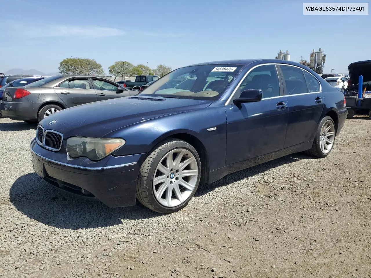 2004 BMW 745 I VIN: WBAGL63574DP73401 Lot: 54608435