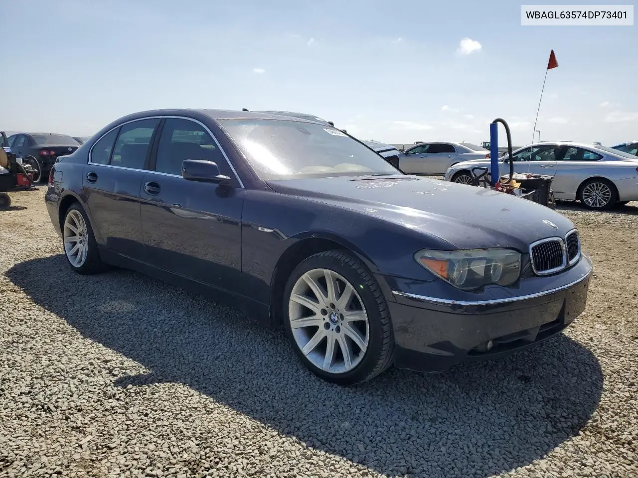 2004 BMW 745 I VIN: WBAGL63574DP73401 Lot: 54608435