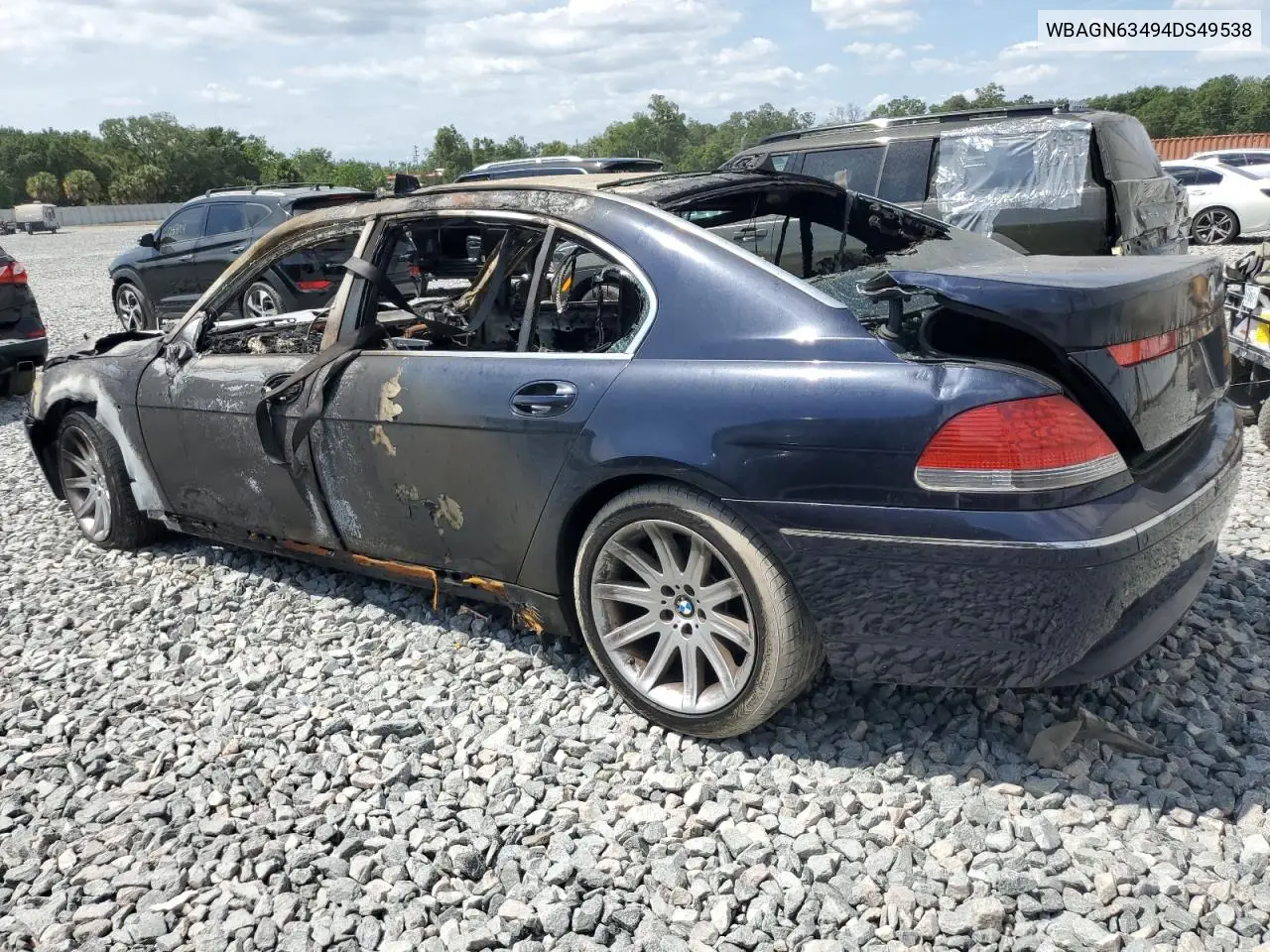 2004 BMW 745 Li VIN: WBAGN63494DS49538 Lot: 55142955