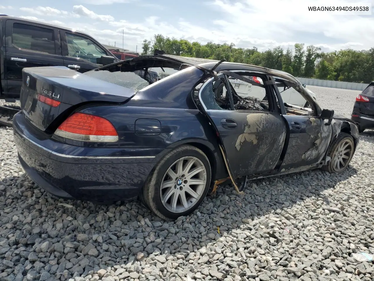 2004 BMW 745 Li VIN: WBAGN63494DS49538 Lot: 55142955