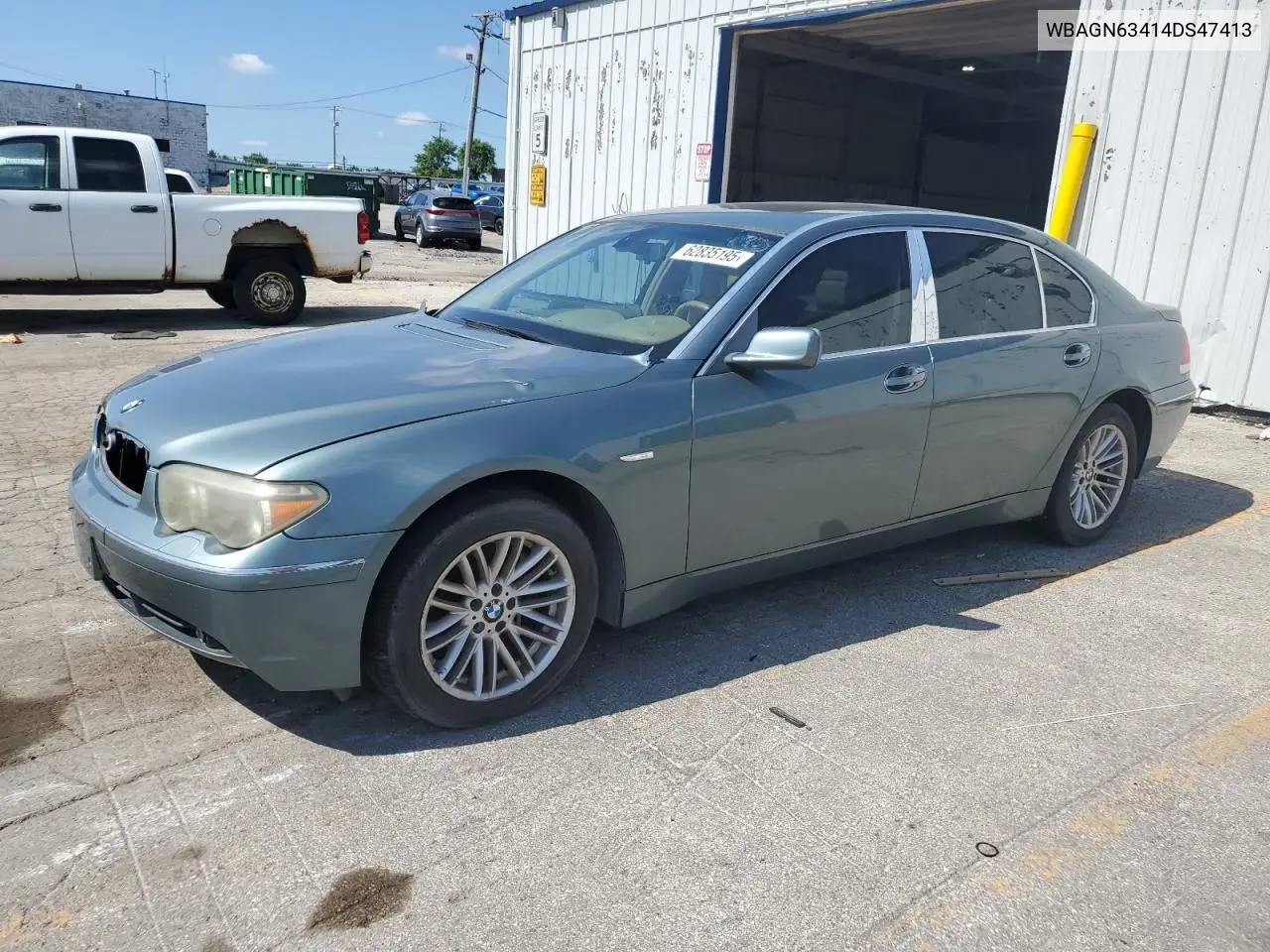 2004 BMW 745 Li VIN: WBAGN63414DS47413 Lot: 62835195