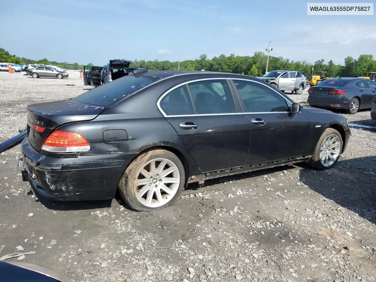 2005 BMW 745 I VIN: WBAGL63555DP75827 Lot: 59877265