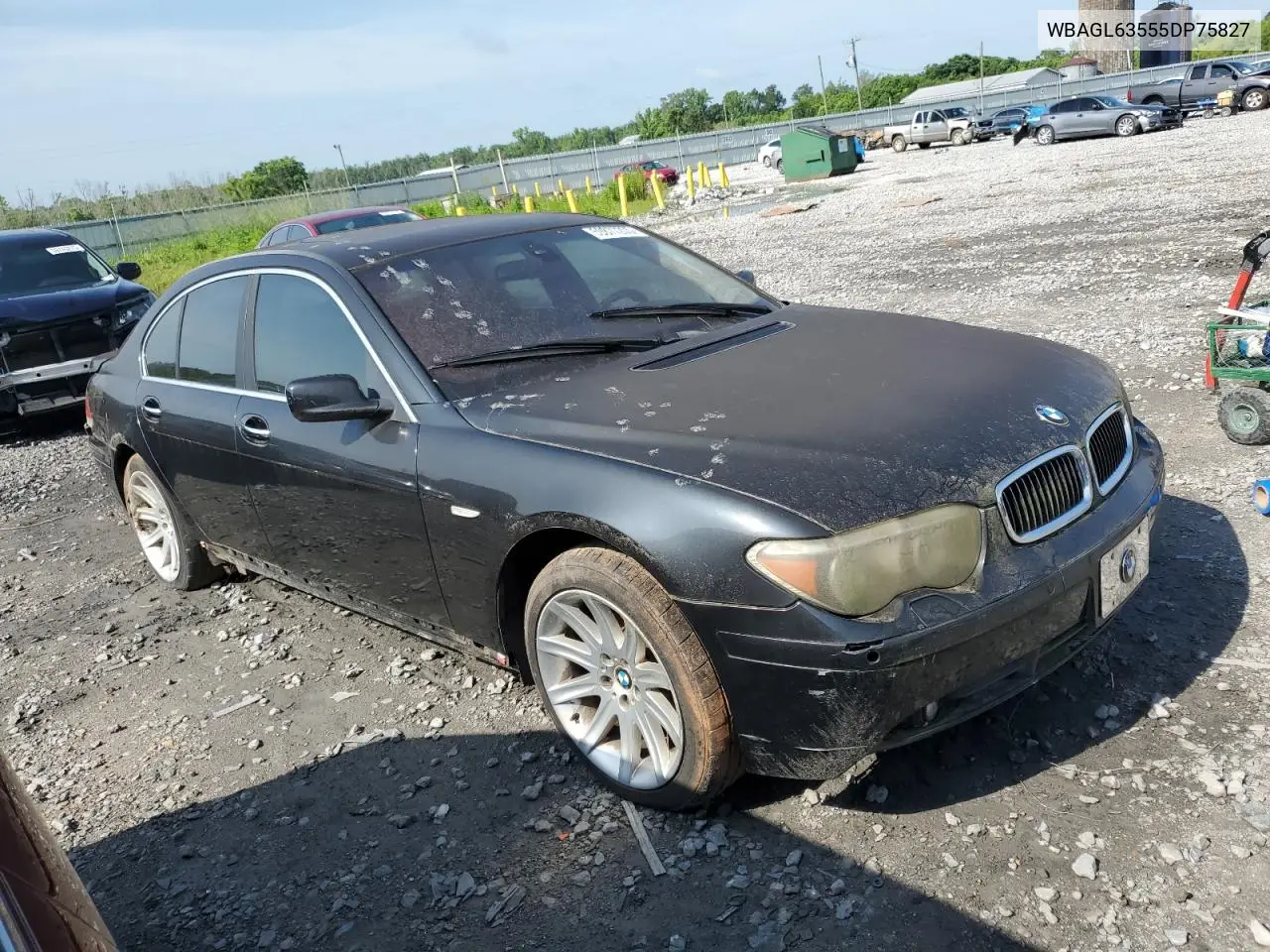 2005 BMW 745 I VIN: WBAGL63555DP75827 Lot: 59877265
