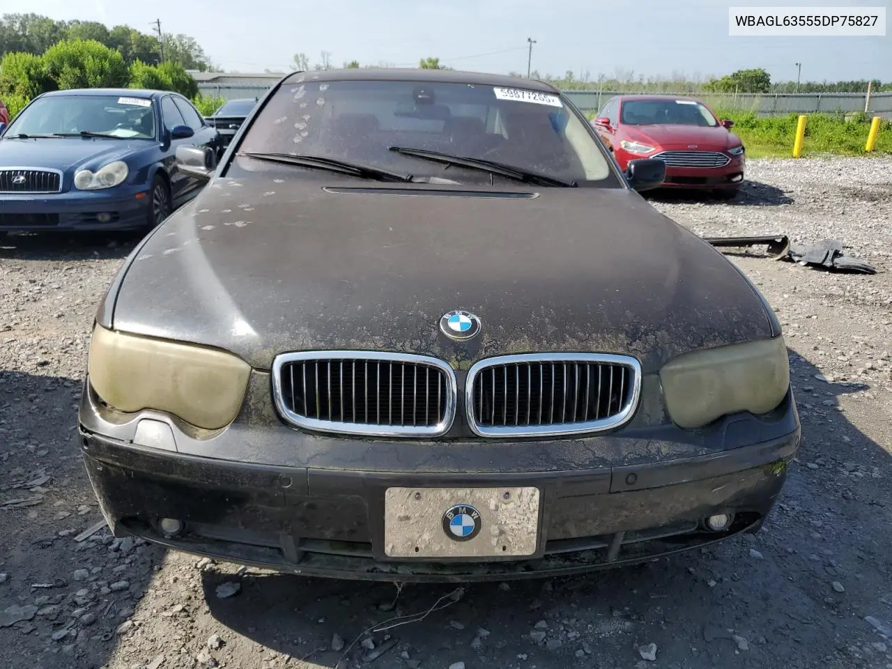 2005 BMW 745 I VIN: WBAGL63555DP75827 Lot: 59877265