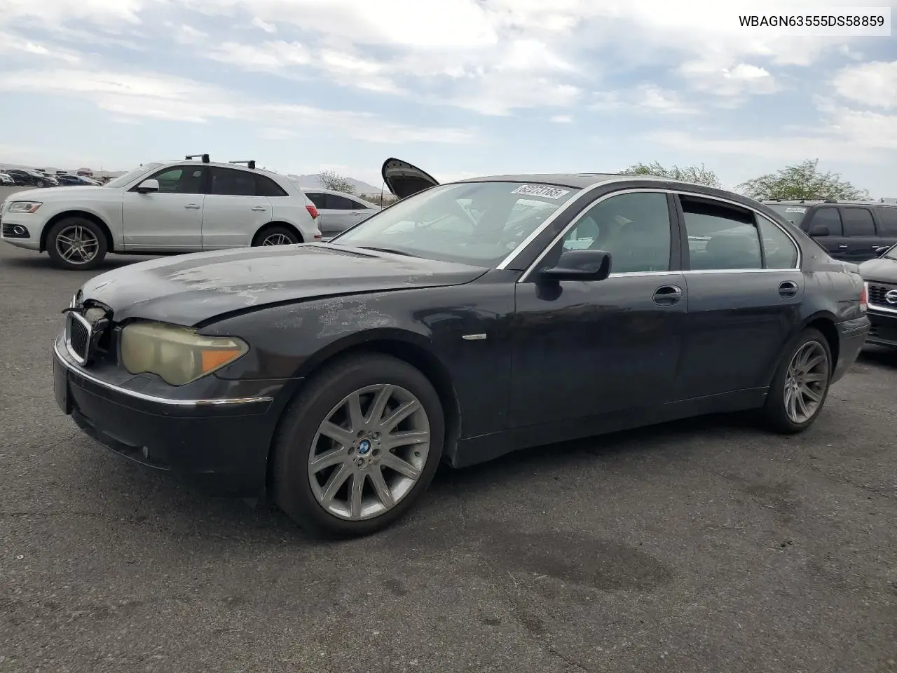 2005 BMW 745 Li VIN: WBAGN63555DS58859 Lot: 62273165