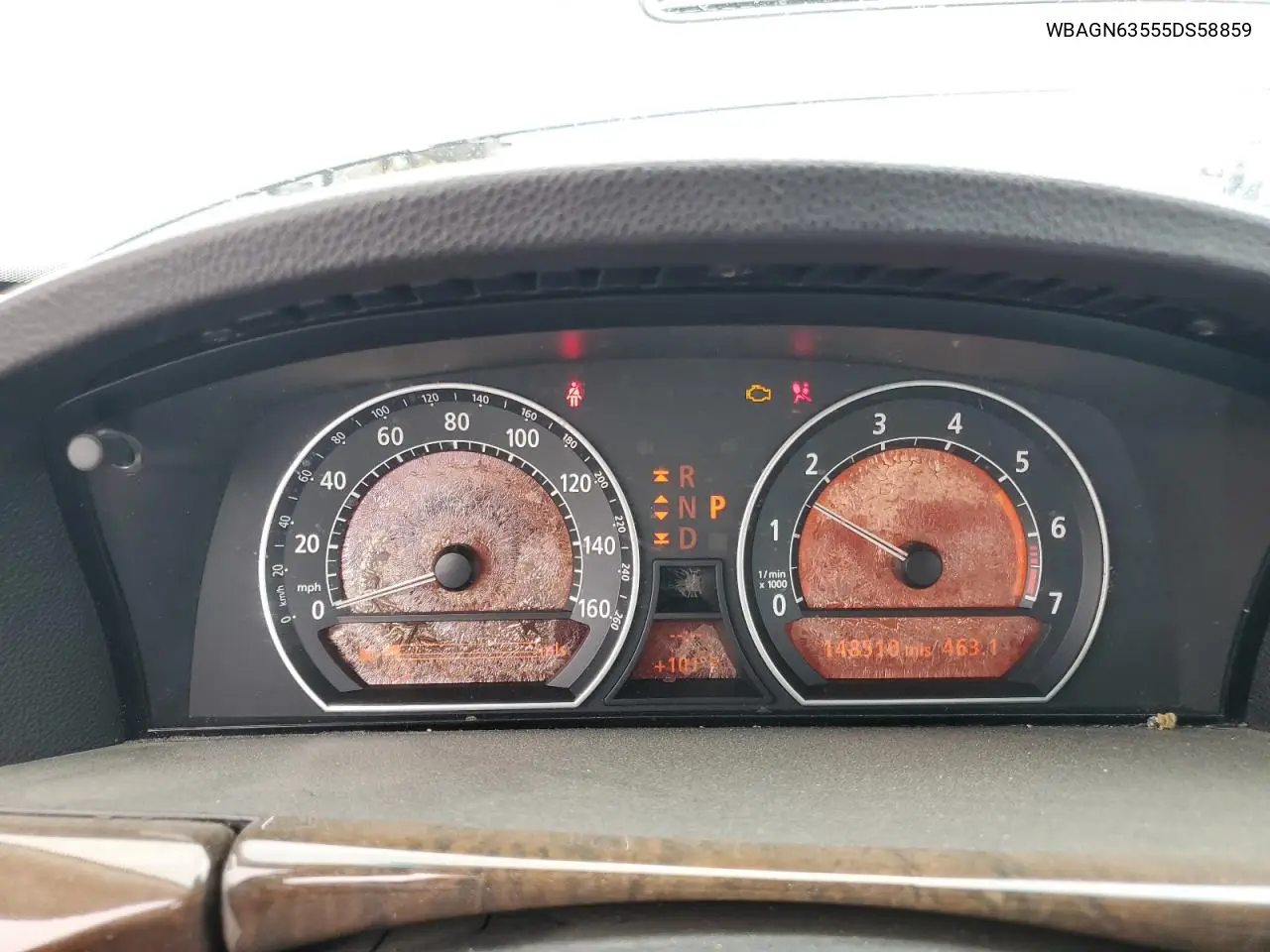 2005 BMW 745 Li VIN: WBAGN63555DS58859 Lot: 62273165