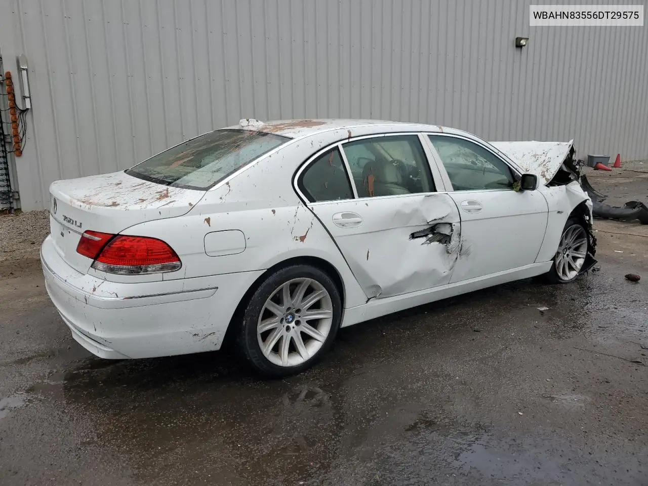 2006 BMW 750 Li VIN: WBAHN83556DT29575 Lot: 44606915