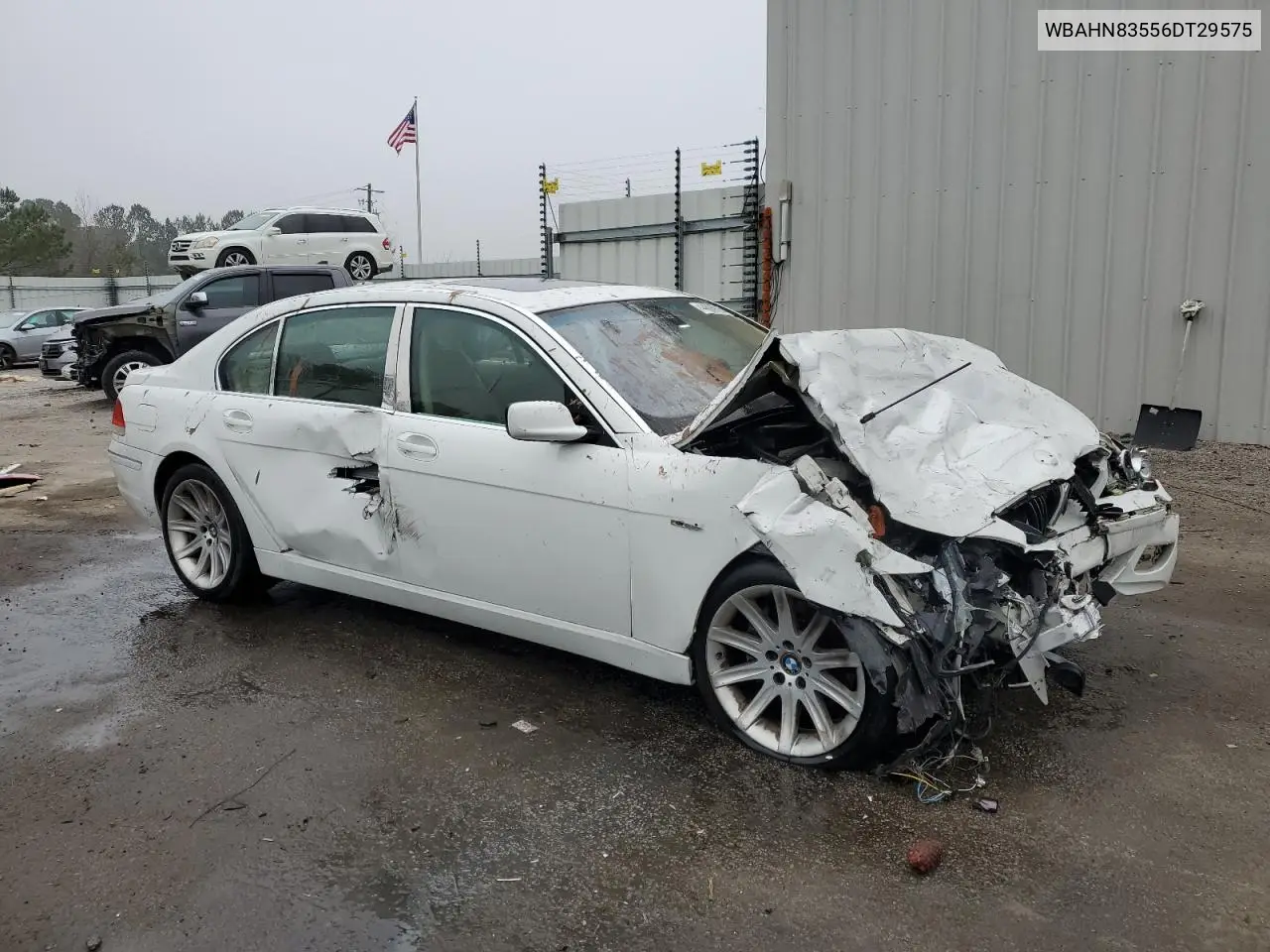 2006 BMW 750 Li VIN: WBAHN83556DT29575 Lot: 44606915