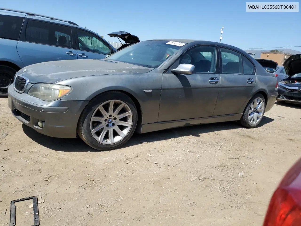 2006 BMW 750 I VIN: WBAHL83556DT06481 Lot: 56043745