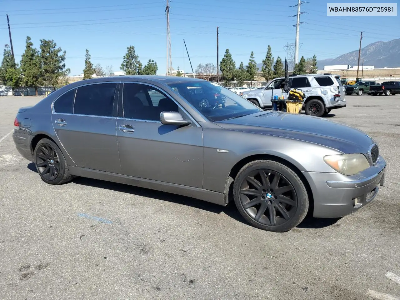 2006 BMW 750 Li VIN: WBAHN83576DT25981 Lot: 56534705