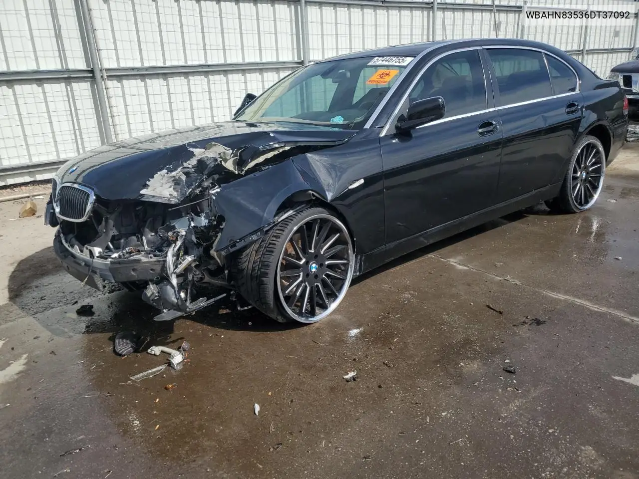 2006 BMW 750 Li VIN: WBAHN83536DT37092 Lot: 57446755