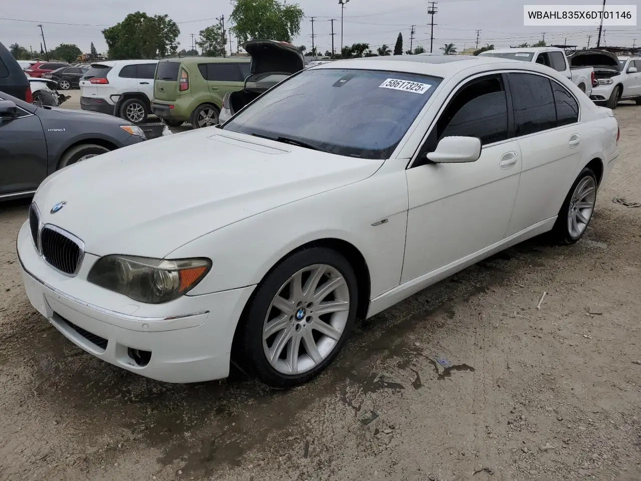 2006 BMW 750 I VIN: WBAHL835X6DT01146 Lot: 58617325