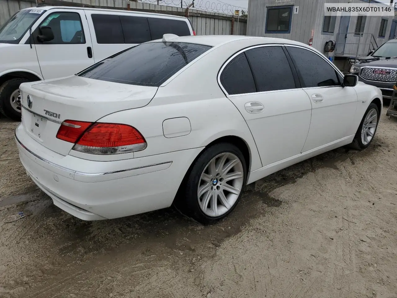 2006 BMW 750 I VIN: WBAHL835X6DT01146 Lot: 58617325